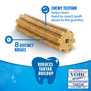 Dentalife Purina Daily Dental Chews for Large Dogs, 18 ct Pouch | Chewy, ridged texture in a tasty chicken flavor, helps reduce tartar buildup and help freshen breath