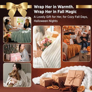 Bedsure GentleSoft White Throw Blanket for Couch - Halloween Decorations for Fall Home Living Room Decor, Cozy Fleece Blanket, Christmas Birthday Gifts for Women Mom Her Girls, Off White, 50x60 in