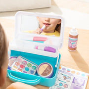 Melissa & Doug Love Your Look Pretend Makeup Kit 16-Piece Play Set | 16 Pieces, Pretend Play Makeup Kit, Lipstick, Foundation, Eye Shadow, Portable Case, Mirror, Preschool Toys for Kids, Ages 3+