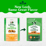 Greenies Pill Pockets Small Dog Treats, Chicken Flavor, 3.2 oz | Vet-recommended, masks pill smell & taste, easy pinch-close design, stress-free medicating, tablet size, 3.2 oz. Pouch