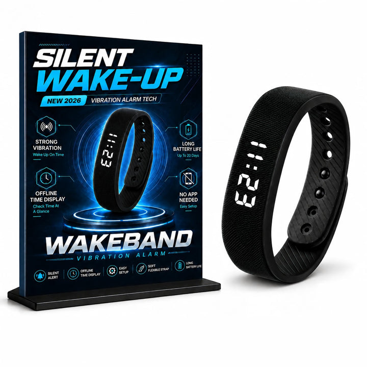 Ulvixar Vibrating Alarm Watch for Heavy Sleepers,Silent Wake up Alarm Wrist | Powerful Wrist Vibrating Alarm,For Hearing impaired,20-Day Battery,Comfort Silicone Loop,Ideal For Couples,Shared Space，Dorms