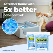 PetSafe ScoopFree Premium Crystal Litter, Fresh Scent, 4.3 Lb Bag, 2 Pack | Ultra-Absorbent Crystal Cat Litter, 5x Faster Odor Control, 99% Dust-Free, Low Tracking, Refills Any Cat Box or Tray