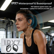 Wireless Earbuds Bluetooth Headphones, 54H Playtime Stereo Over Ear Buds with ENC Noise Cancelling, LED Power Display, IPX7 Waterproof Sport Earphones with Earhooks for Running/Workouts (Black)
