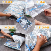 Vacuum Storage Bags 7 Jumbo, Space Saver Sealer Bags, Airtight Compression Bags for Clothes, Pillows, Comforters, Blankets, Bedding