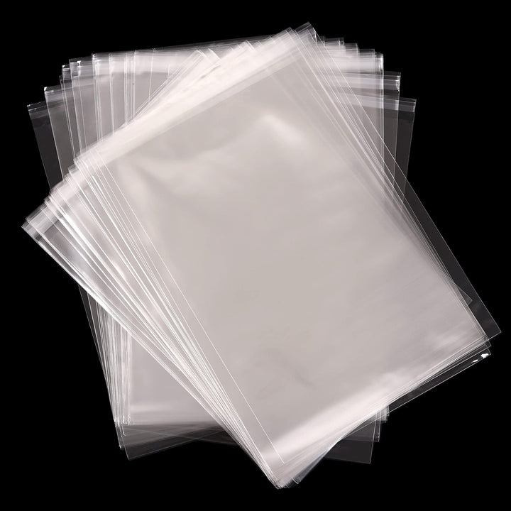 A4 Clear Self-adhesive Bags 100 Pack, 22x30CM Self Sealing Cellophane Display Bag/Sealable Bags, Food Safe, A4 Cello Bags OPP for Cookies,Cards,Envelopes,Pictures