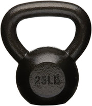 Amazon Basics Cast Iron Kettlebell for Strength Training, Textured Wide Handle, Black
