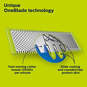 Philips Norelco OneBlade 360 Replacement Blades, 3 Pack | Genuine OneBlade 360 Blades, Stainless Steel, 360 Flex, Trim Edge and Shave, Up to 12-Month Supply, QP430/80