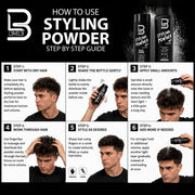 L3 Level 3 Hair Texture Powder for Men, Volume, Natural Look, 30 g | Styling powder, hair texturizer, non-greasy finish, buildable hold, easy application, small 30 g size