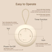 Portable Baby Sound Machine & Essentials for Babies & Kids-Putty | White Noise Machine[Timer Function][20 Soothing Sounds][15 Hours Battery Life]Travel,Registry,Gifts,Clips on Baby Stroller
