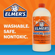 Elmer's Magical Liquid, Slime Activator Solution, Safe and Washable, 1 Quart - Updated Formula for Double the Slime Output