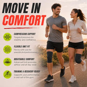 UFlex Athletics Knee Brace Sleeve Men & Women | Knee Compression Sleeve Support for Arthritis Joint Pain Relief, Workout, Swelling, Sports, Circulation, Running ACL Recovery