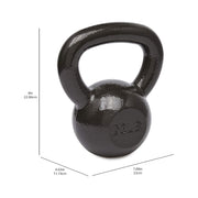 Amazon Basics Cast Iron Kettlebell for Strength Training, Textured Wide Handle, Black