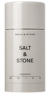Salt & Stone Aluminum-Free Deodorant, Women & Men Santal & Vetiver 2.6 oz | Extra Strength 48 Hour Protection, Gender Neutral Scent, Made with Niacinamide, Spirulina, Magnesium & Antioxidants