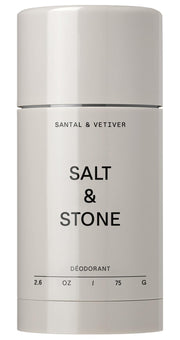 Salt & Stone Aluminum-Free Deodorant, Women & Men Santal & Vetiver 2.6 oz | Extra Strength 48 Hour Protection, Gender Neutral Scent, Made with Niacinamide, Spirulina, Magnesium & Antioxidants