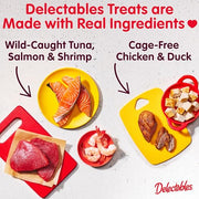 Delectables Lickable Treat Stew Wet Cat Treat Variety Pack, Food Topper, Hydrating, Grain-Free, No Fillers, No By-Products, No Added Preservatives, 1.4oz Pouch, 12ct