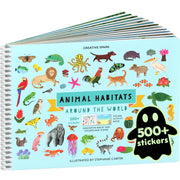 Cupkin Animal Habitats Sticker Book | 12 Coloring & Activity, 500+ Stickers | Spiral-bound kids craft format with 12 activity scenes, 12 art pages, side-by-side viewing and easy-peel design for ages 2–8