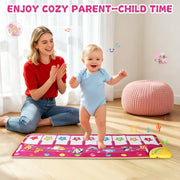 Floor Piano Mat, Toddler Girl Toys Musical Mat, 1 2 3 Year Old Girl Gifts | Keyboard Floor Playmat, 39.5" Electronic Music Animal Sound Touch Play Blanket, Dancing Mat