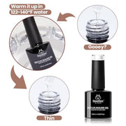 Beetles Builder Gel Set, 6 Colors Jelly Clear Pink Nude Building Gel, 8 in 1 for Instant Apex Thickening, Strengthening Weak Nails & Extension, Beginners DIY Salon at Home Gifts, UV LED Lamp Needed