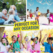Sunny Days Entertainment Bubble Solution 64 oz - Non-Toxic - 3+ Years | Includes Wand, Easy Grip Bottle, For Machines And Wands, 11 in Tall, 4.2 lb, Ages 36 Months Up, Holiday Theme