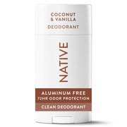 Native Deodorant Contains Naturally Derived Ingredients, 72 Hour Odor Control | Deodorant for Women and Men, Aluminum Free with Baking Soda, Coconut Oil and Shea Butter | Coconut & Vanilla