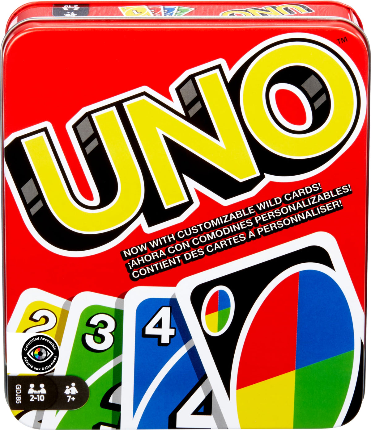 Mattel Games UNO Card Game, Ages 7+, 2-10 Players | Classic Card Game for Kids, Teens and Family Game Night, Colorblind Accessible & Customizable Cards (Amazon Exclusive)