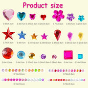 EODIEBN 3228pcs Gems Stickers, Self Adhesive Rhinestone Jewel Gems | Acrylic Gems DIY Craft Decorative Diamond Stickers, Assorted Shapes Jewels Rhinestones Sticker, Gem Sticker Crafts Set