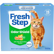 Fresh Step Advanced Odor Shield Clumping Cat Litter with Gain, 18.5 lb, 2Pk | Odor Shield with Ammonia Block Technology, Low Dust, Multi Cat, Compatible with Most Automatic Litter Boxes