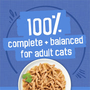 Purina Friskies Wet Cat Food Variety Pack, Shreds, 40 Pack 5.5 oz Cans | Beef, turkey and cheese, chicken and salmon, and ocean whitefish and tuna recipes in savory gravy