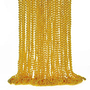 EOBOH 12PCS Mardi Gras Beads, Gold Beaded Necklace Stuff Set, 33" Mardi Gras Christmas Beads Necklace Costume Bulk, Festival Parade Throw Accessory Sets for Mardi Gras St Patricks Day Celebrations