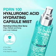 Anua PDRN Collagen Glow Facial Serum Spray, 3.38 fl oz | Hydrating Face Mist, Hyaluronic Acid, dewy finish, All Skin Types, Instant Plumping, Firming Care, Korean Skincare