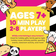Taco Cat Goat Cheese Pizza Card Game by Taco Cat Games, Age 7+, 2-8 Players | 10 min rounds, Slap pile when word matches card, Action cards add twists, Builds reflexes, Fun for all ages