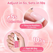 Beetles 10ML Super Strong Nail Glue for Press Ons, Nail Tips, Acrylic Nails | No UV Light Needed, Nail Bond Brush in Nail Glue for Press On Nails Fake Nails Long Lasting for Beginners DIY Home