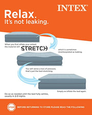 Intex 64757E Dura-Beam Standard Downy Air Mattress: Fiber-Tech - Twin Size - 10in Bed Height - 300lb Weight Capacity - Pump Sold Separately
