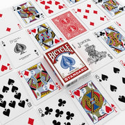 Bicycle Playing Cards 2 Pack Standard Poker Size Red and Blue | Air-cushion finish, Over 130 years trusted, 52 cards plus 2 Jokers per deck, Great for poker and rummy