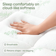 Niagara Sleep Solution Queen Ultra Soft Mattress Topper — Back Pain Relief | Rayon Derived from Bamboo, 20" Deep Pocket, Breathable Pillow Top Mattress Pad, Perfect for Hot Sleepers, Green