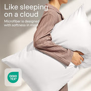 Ultra Soft Pillow Protectors with Zipper - Standard Size - Set of 4 - White | 100% Protection Against Stains, Dust & Dirt, Breathable Pillow Covers, Machine Washable