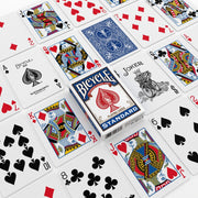 Bicycle Playing Cards 2 Pack Standard Poker Size Red and Blue | Air-cushion finish, Over 130 years trusted, 52 cards plus 2 Jokers per deck, Great for poker and rummy