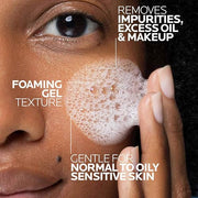 La Roche-Posay Toleriane Purifying Foaming Facial Cleanser with Niacinamide | Oil free face wash for sensitive skin with niacinamide and ceramides. Pore cleanser that won’t dry out skin and is soap free.