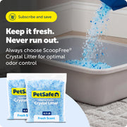 PetSafe ScoopFree Premium Crystal Litter, Fresh Scent, 4.3 Lb Bag, 2 Pack | Ultra-Absorbent Crystal Cat Litter, 5x Faster Odor Control, 99% Dust-Free, Low Tracking, Refills Any Cat Box or Tray