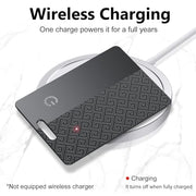 Ultra-Thin Wallet Tracker Card(iOS Only), Bluetooth Tracker Smart Card for Apple Find My iPhone Wallet GPS Tracker, Supports Wireless Charging, 10 Years Battery for Luggage, Wallets, Backpacks, Keys