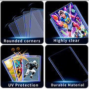 TRUGQ 3"x4" Toploaders Card Protectors,100 Hard Holders + 100 Soft Sleeves | 35PT Standard Size for Baseball, Football & Sports Trading Cards