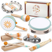 Toddlers Musical Instruments-Baby Montessori Wooden Toys for 18 Month+ | Kids Percussion Instruments Musical Toy for Preschool Kids,Christmas Birthday Gift for Baby Boys Girls