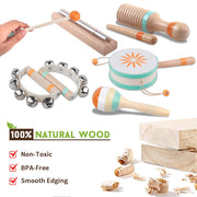 Toddlers Musical Instruments-Baby Montessori Wooden Toys for 18 Month+ | Kids Percussion Instruments Musical Toy for Preschool Kids,Christmas Birthday Gift for Baby Boys Girls
