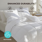 Bedsure Comforter Duvet Insert, Quilted Bedding Blanket, Oeko-TEX | People & Editor-Tested Comforter, Down Alternative Fill, 8 Corner Tabs, Machine Washable, White, Queen, 88 x 88 Inches