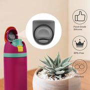 4pcs Replacement Lid Seal Gasket Stopper for Owala FreeSip 24oz 32oz | Water Bottle Top Part for Owala 16/19/24/32/40oz Rubber Spout Insert Cap Mouth Silicone Plug Accessories BPA-Free (Gray)