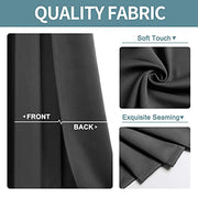 ChrisDowa Blackout Curtains for Bedroom and Living Room 63 Inches Long | 2 Panels Set, Thermal Insulated, Light Blocking, Room Darkening, Grommet, Window Drapes, Dark Grey, 42 x 63 Inch