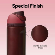 Owala FreeSip Stainless Steel Water Bottle 24 oz Black Cherry