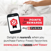 Purina Fancy Feast Seafood Classic Pate Variety Pack, 3 oz Cans, 30-Pack | Grain free wet cat food made with no artificial colors or preservatives, 100 percent complete and balanced