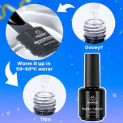 Beetles Builder Gel Set, 6 Colors Jelly Clear Pink Nude Building Gel, 8 in 1 for Instant Apex Thickening, Strengthening Weak Nails & Extension, Beginners DIY Salon at Home Gifts, UV LED Lamp Needed