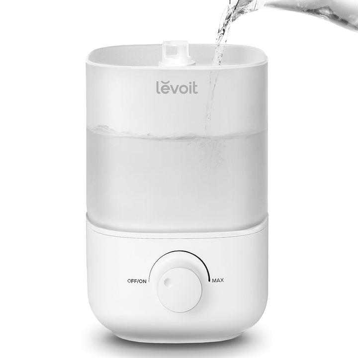 Levoit Top Fill Humidifiers for Bedroom, 2.5L Tank for Large Room, 25dB | Easy to Fill & Clean, Quiet Cool Mist Air Humidifier for Home Baby Nursery & Plants, Auto Shut-off for Safety, 25H Lasting